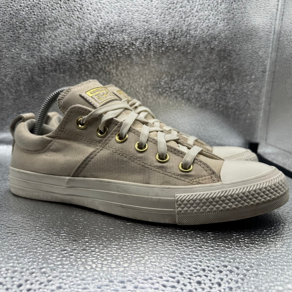 Size 9 Converse All Star Madison Sneakers Womens Beige Excellent Gold Eyelets